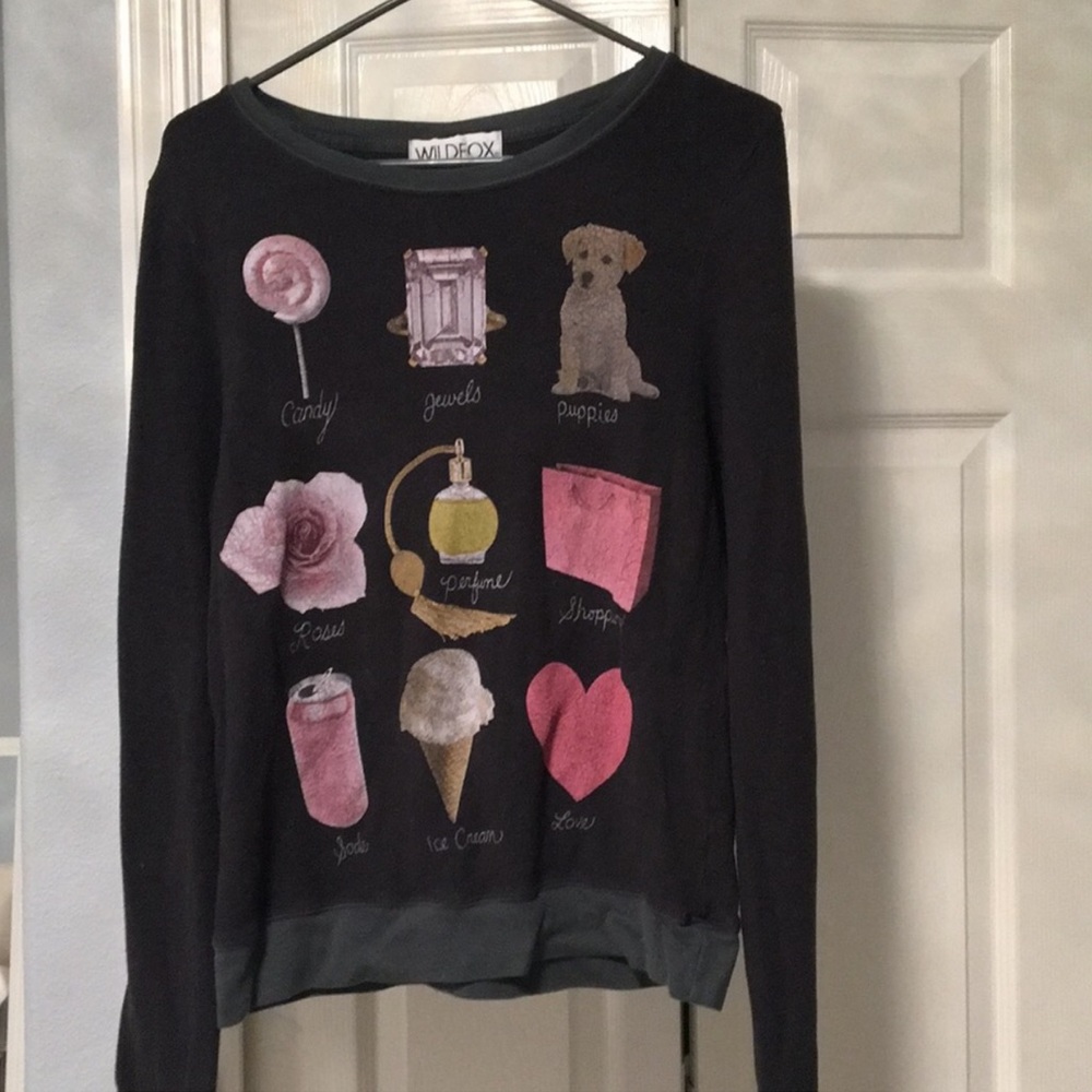 Wildfox BBJ Big Baggy Jumper Sweater Few of My Favorite Things Small
